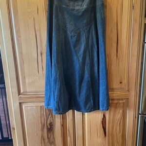 Ralph Lauren Blue A-Line Denim Skirt